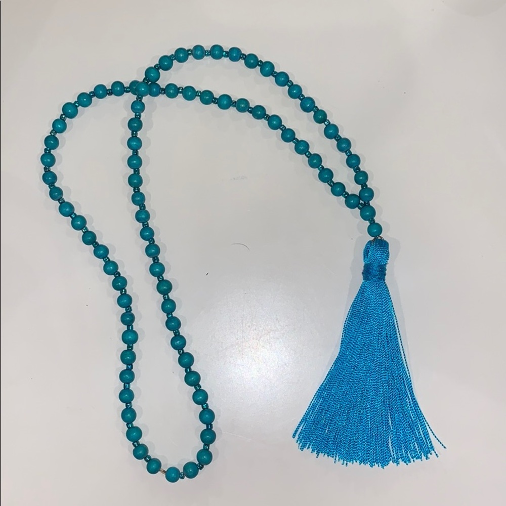 Turquoise Tassel Necklace